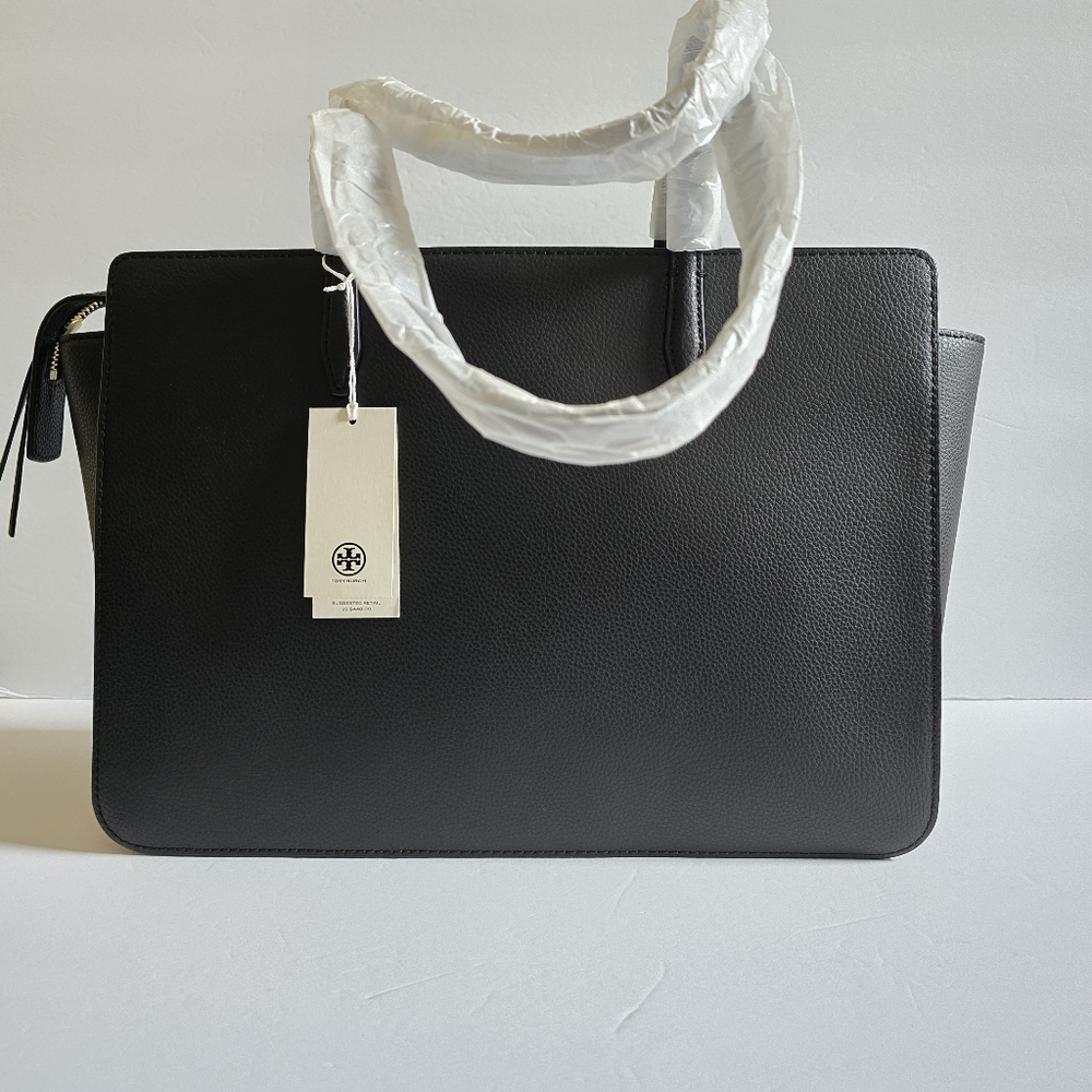 Tory Burch Leather Tote Bag Black - Picture 5 of 8